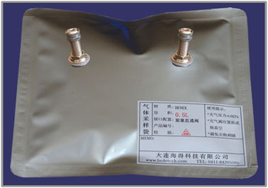 China Bolsos de muestreo del aire/del gas de DEVEX con la dual-colocación del metal con el septo del silicón para la jeringuilla DEV62_0.5L de muestreo proveedor