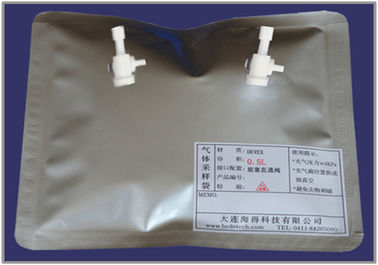 Porcelana Bolsos de muestreo del gas de DEVEX con la dual-válvula de PTFE con el septo del silicón para la jeringuilla que muestrea el bolso de la muestra de aire de DEV72_1L proveedor