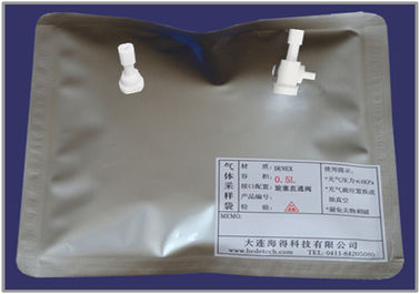 China Bolsos de muestreo del gas de DEVEX con la válvula de PTFE + cabiendo con el septo del silicón para el bolso de la muestra de aire del muestreo DEV73_0.5L de la jeringuilla proveedor