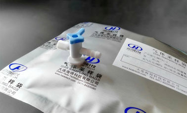Porcelana China bolsas de gas de aviones Bolsas de muestreo de gas de varias capas de papel aluminio con válvula de tapones de silicona DEV21_8L de apertura lateral proveedor