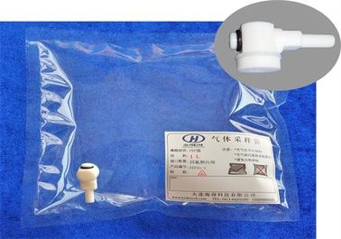 Bolso de muestreo del gas del ® FEP con la válvula FEP41_2L de la lado-abertura PTFE   bolsos de la muestra de aire proveedor