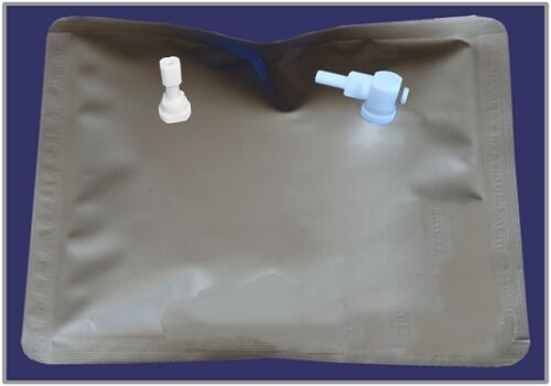 Bolsa de muestreo de gas de película multicapa de papel de aluminio con válvula de encendido/apagado PTFE de apertura lateral + accesorio DEV4-5_0.3L